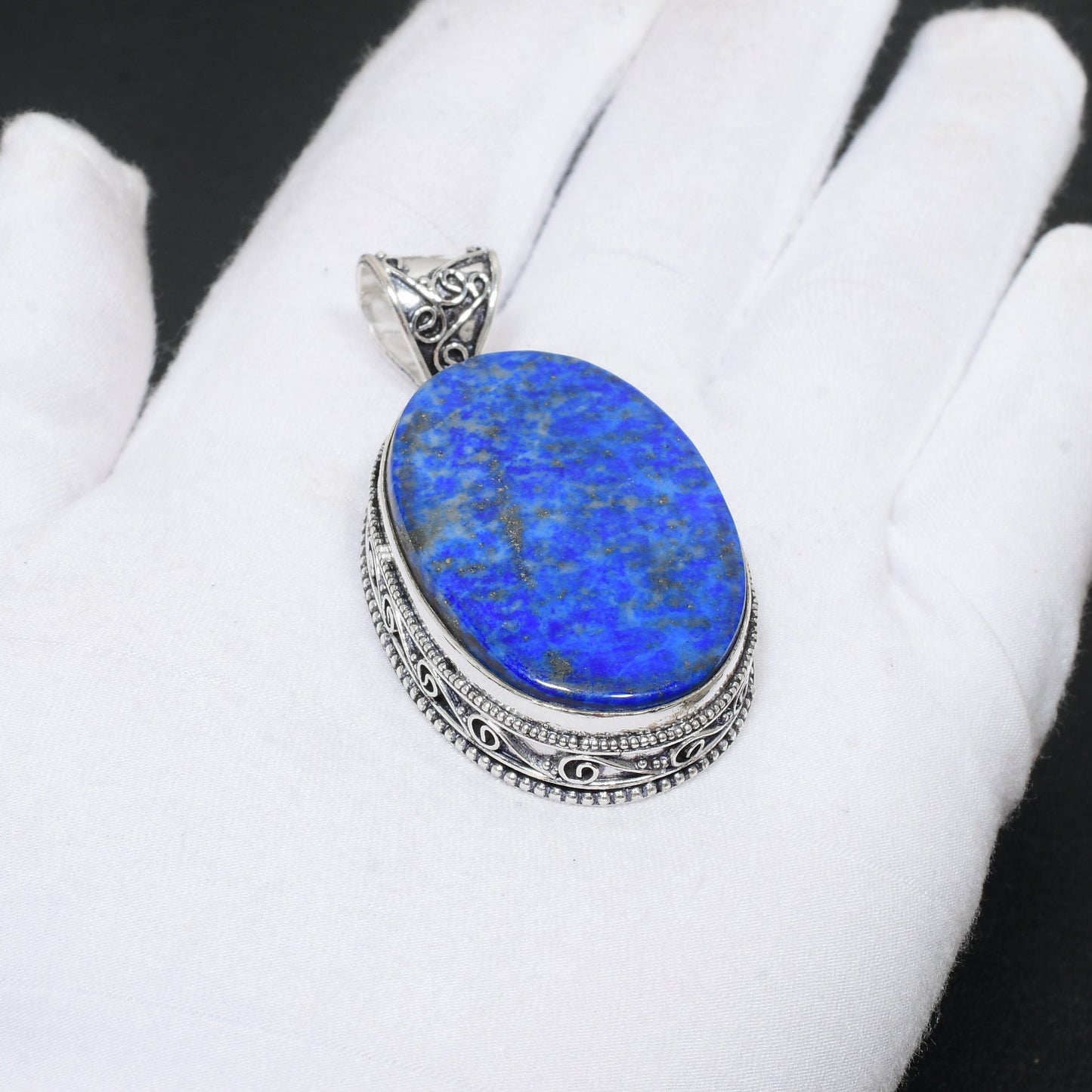 Blue Lapis Lazuli Sterling Silver Pendant