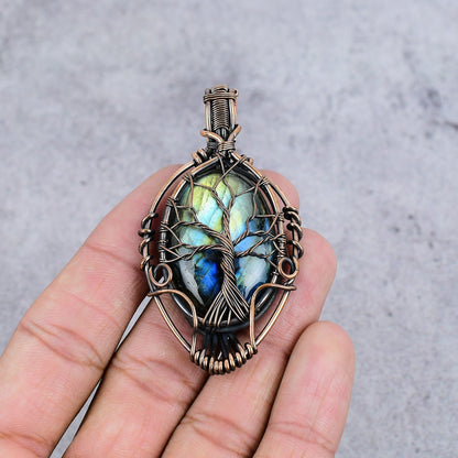 Blue Labradorite Gemstone Pendant