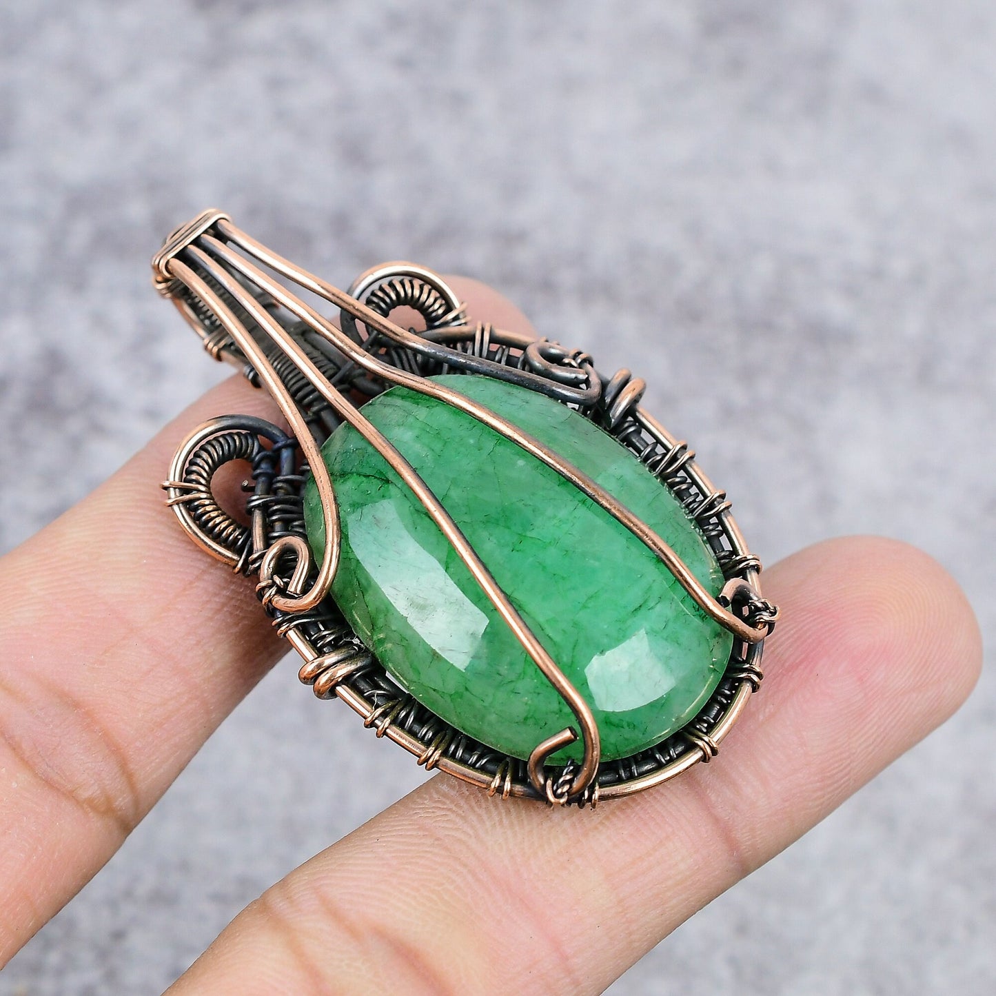 Green Emerald Gemstone Pendant