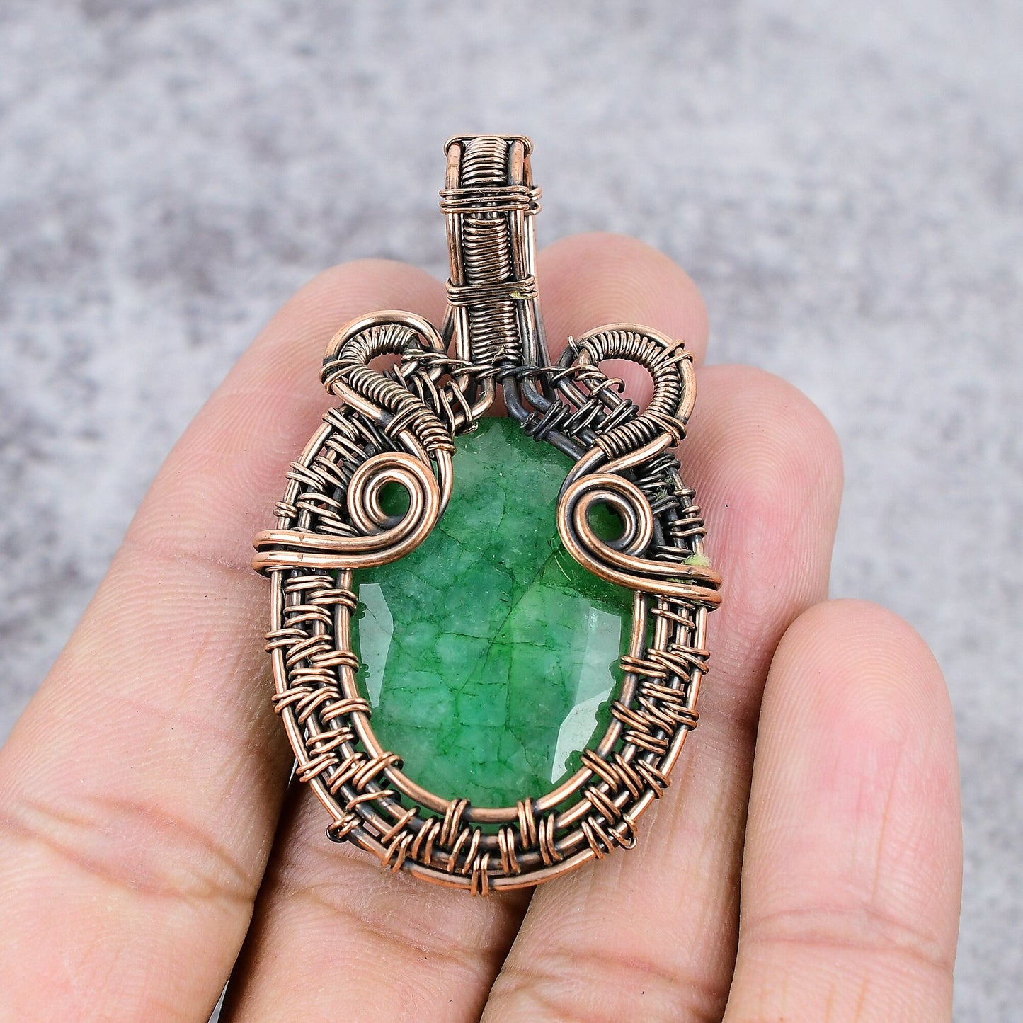 Green Emerald Gemstone Pendant