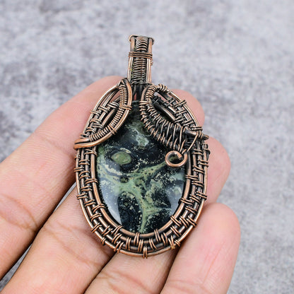 Green Kambaba Jasper Gemstone Pendant
