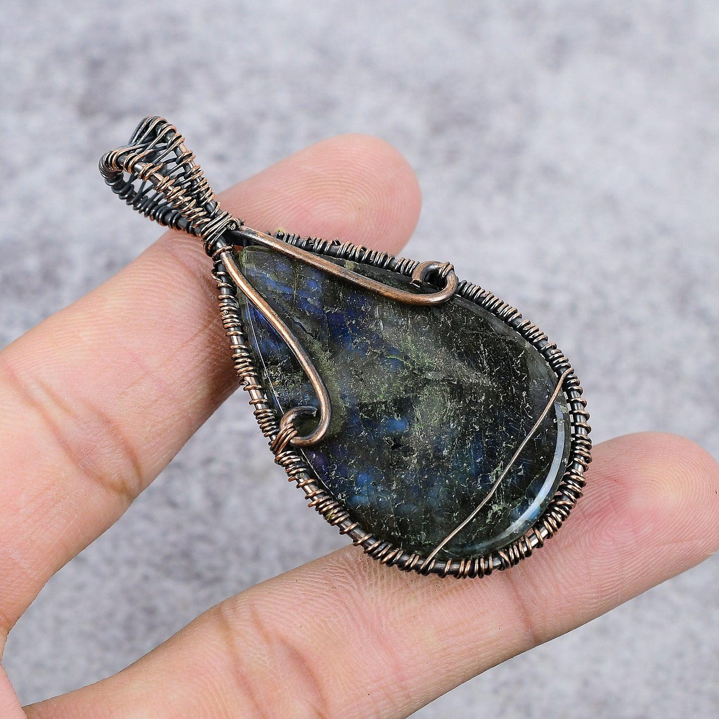 Blue Labradorite Gemstone Pendant
