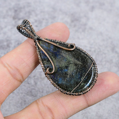 Blue Labradorite Gemstone Pendant