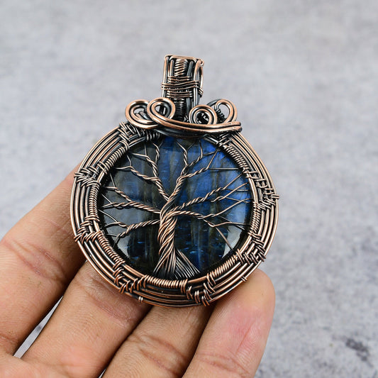 Blue Labradorite Gemstone Pendant