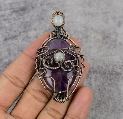 Purple Amethyst Gemstone Pendant