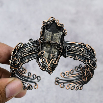 Copper Orthoceras Fossil Gemstone Bracelet