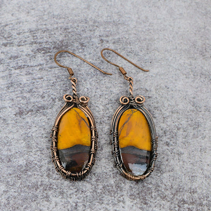Multicolor Mookaite Gemstone Earrings