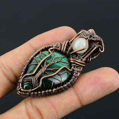 Green Malachite Gemstone Pendant