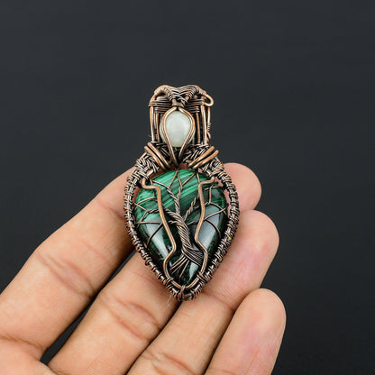 Green Malachite Gemstone Pendant