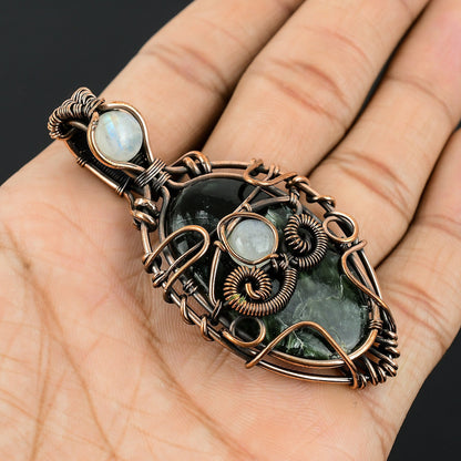 Green Seraphinite Gemstone Pendant