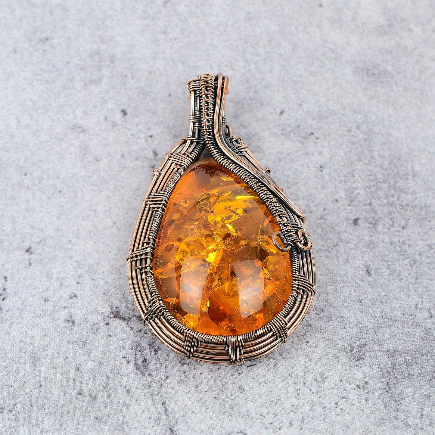 Golden Amber Gemstone Pendant