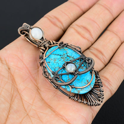 Turquoise Gemstone Evil Eye Pendant