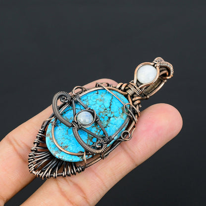 Turquoise Gemstone Evil Eye Pendant