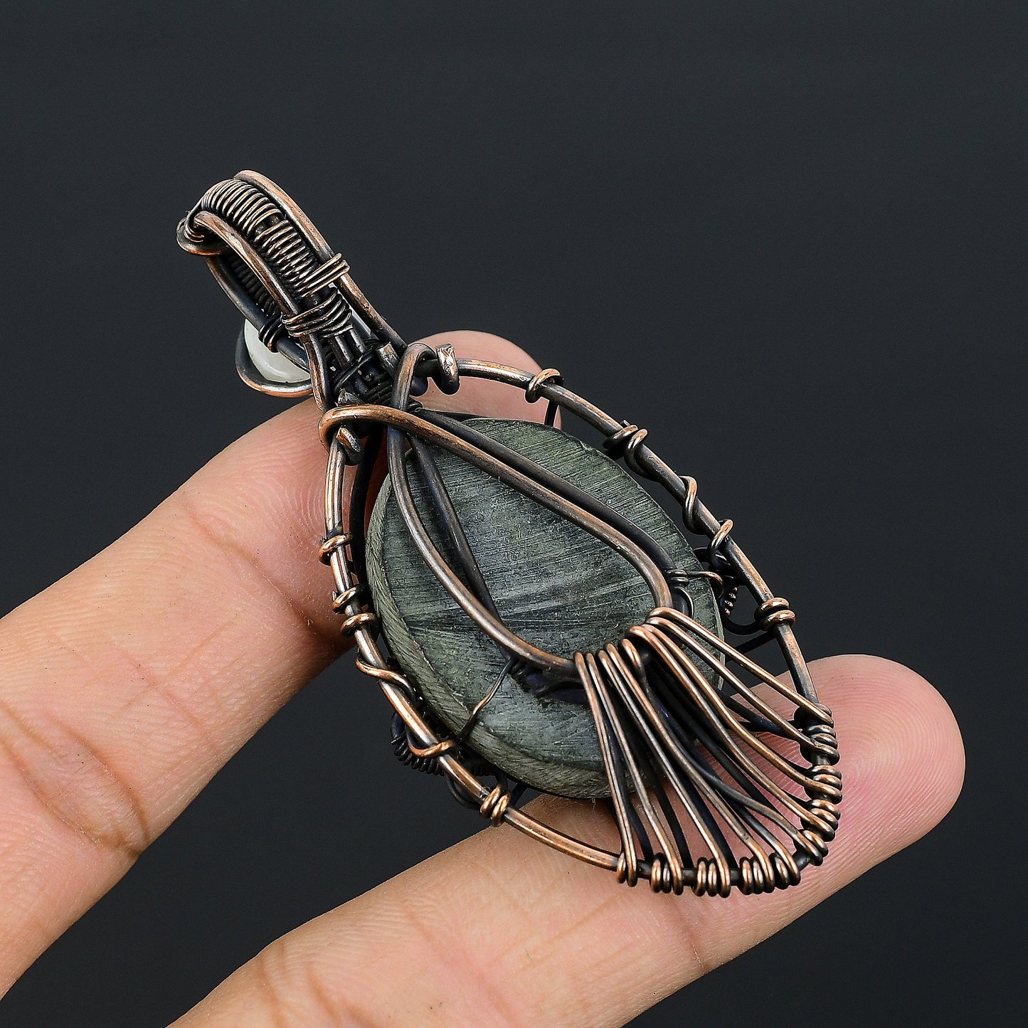 Blue Abalone Gemstone Pendant