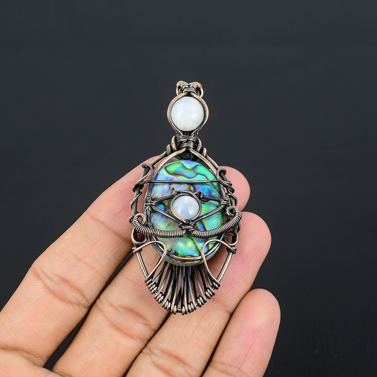 Blue Abalone Gemstone Pendant