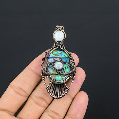 Blue Abalone Gemstone Pendant