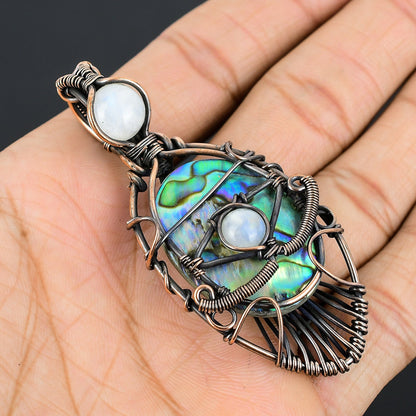 Blue Abalone Gemstone Pendant