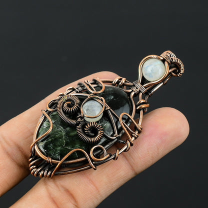 Green Seraphinite Gemstone Pendant