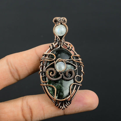 Green Seraphinite Gemstone Pendant