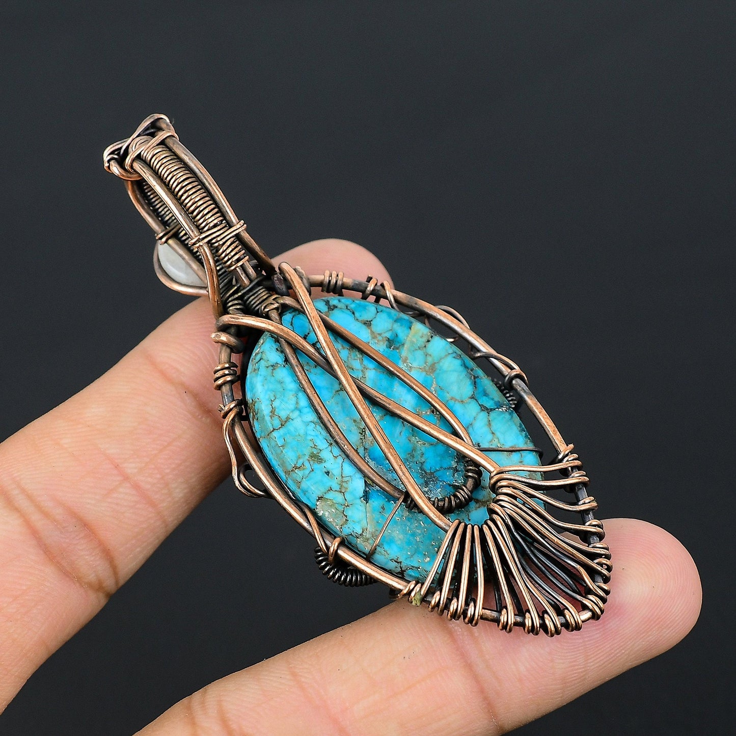 Turquoise Gemstone Evil Eye Pendant
