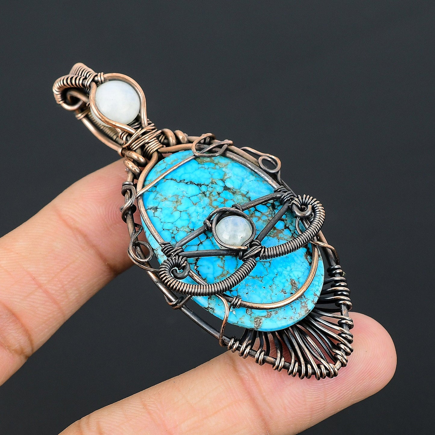 Turquoise Gemstone Evil Eye Pendant