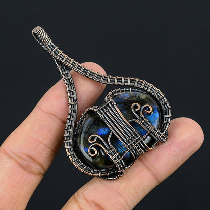 Blue Labradorite Gemstone Pendant