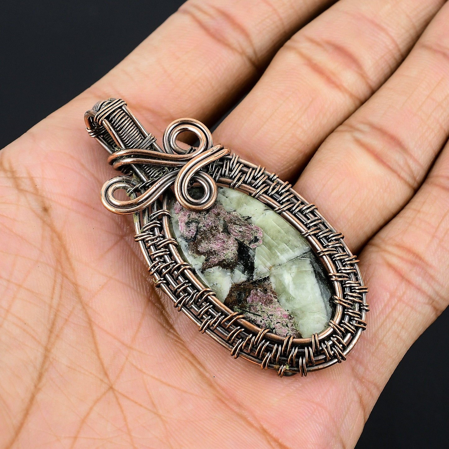 Copper Edulite Gemstone Pendant
