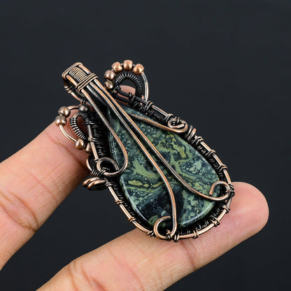 Black Star Galaxy Jasper Gemstone Pendant