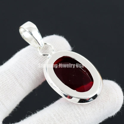 Red Garnet Gemstone Pendant