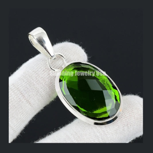 Green Tourmaline Gemstone Pendant