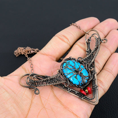Turquoise Tree of Life Gemstone Pendant