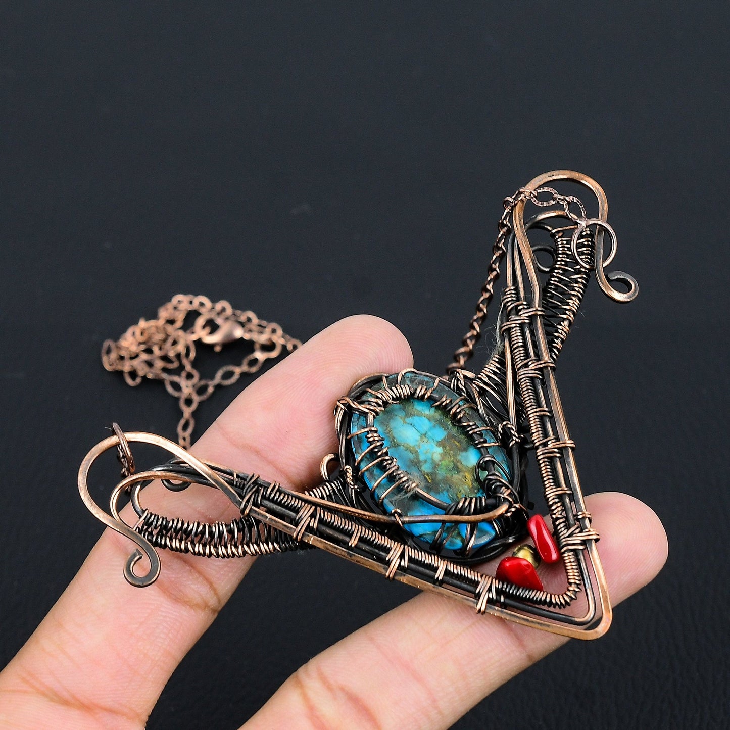 Turquoise Tree of Life Gemstone Pendant