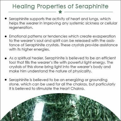 Green Seraphinite Gemstone Copper Cuff Bracelet