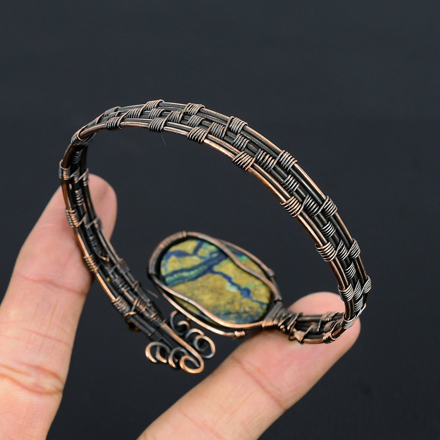 Blue Azurite Gemstone Bracelet
