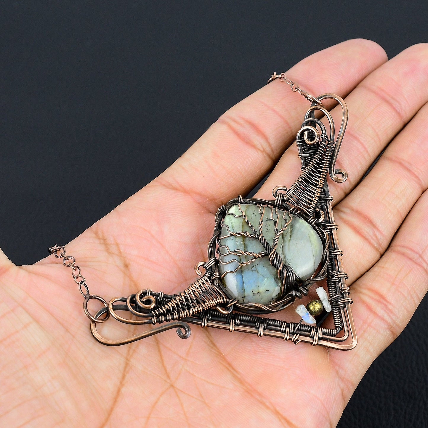 Blue Labradorite Gemstone Necklace