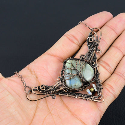 Blue Labradorite Gemstone Necklace