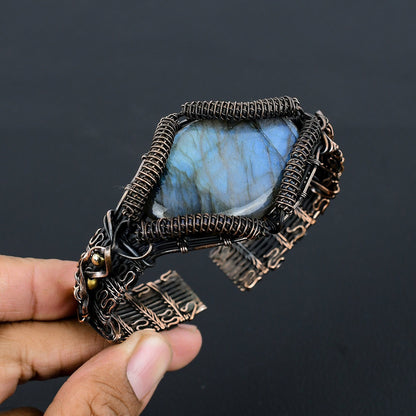 Blue-Grey Labradorite Gemstone Bracelet