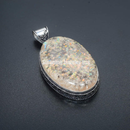 Orange Ethiopian Fire Opal Gemstone Pendant