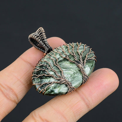 Green Seraphinite Gemstone Pendant