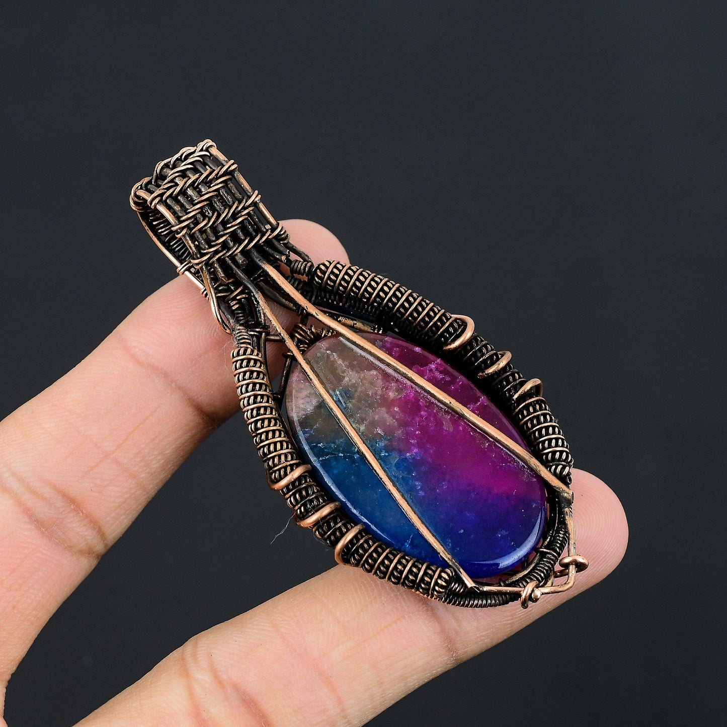 Rainbow Quartz Citrine Gemstone Pendant