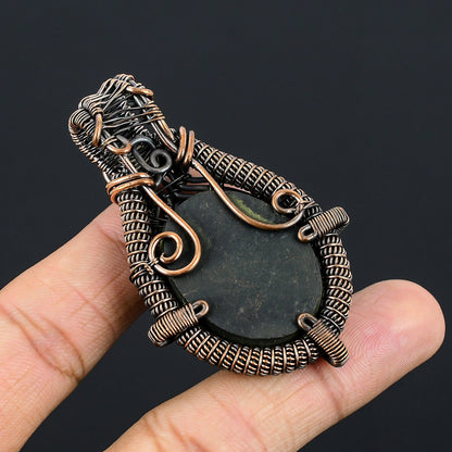 Iridescent Abalone Moonstone Gemstone Pendant
