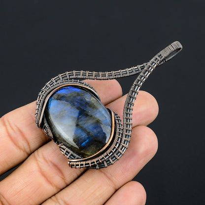 Blue Labradorite Gemstone Pendant