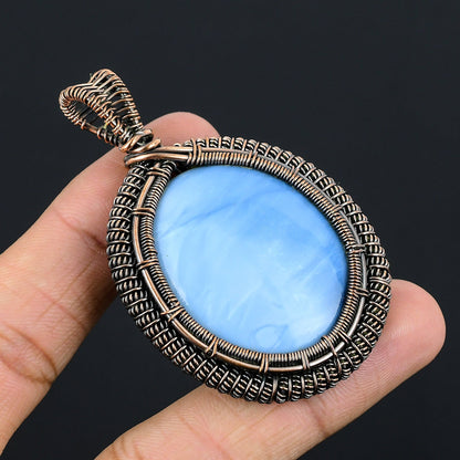 Blue Opal Gemstone Pendant