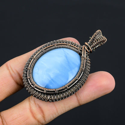 Blue Opal Gemstone Pendant