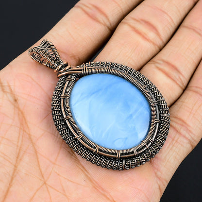 Blue Opal Gemstone Pendant