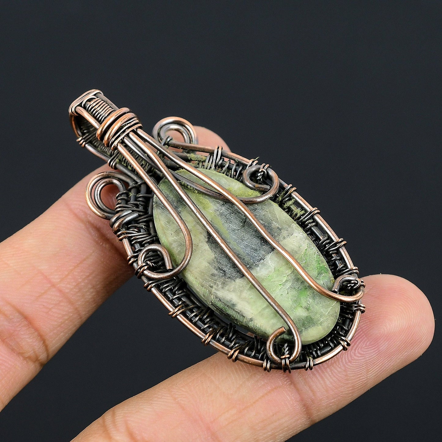 Copper Edulite Gemstone Pendant