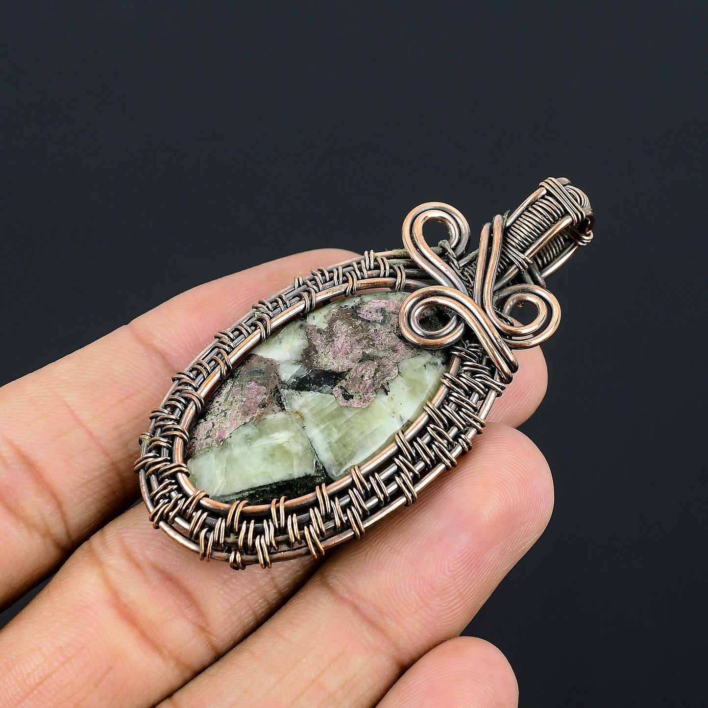 Copper Edulite Gemstone Pendant