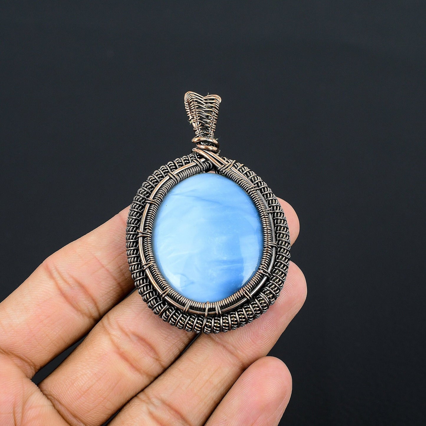Blue Opal Gemstone Pendant