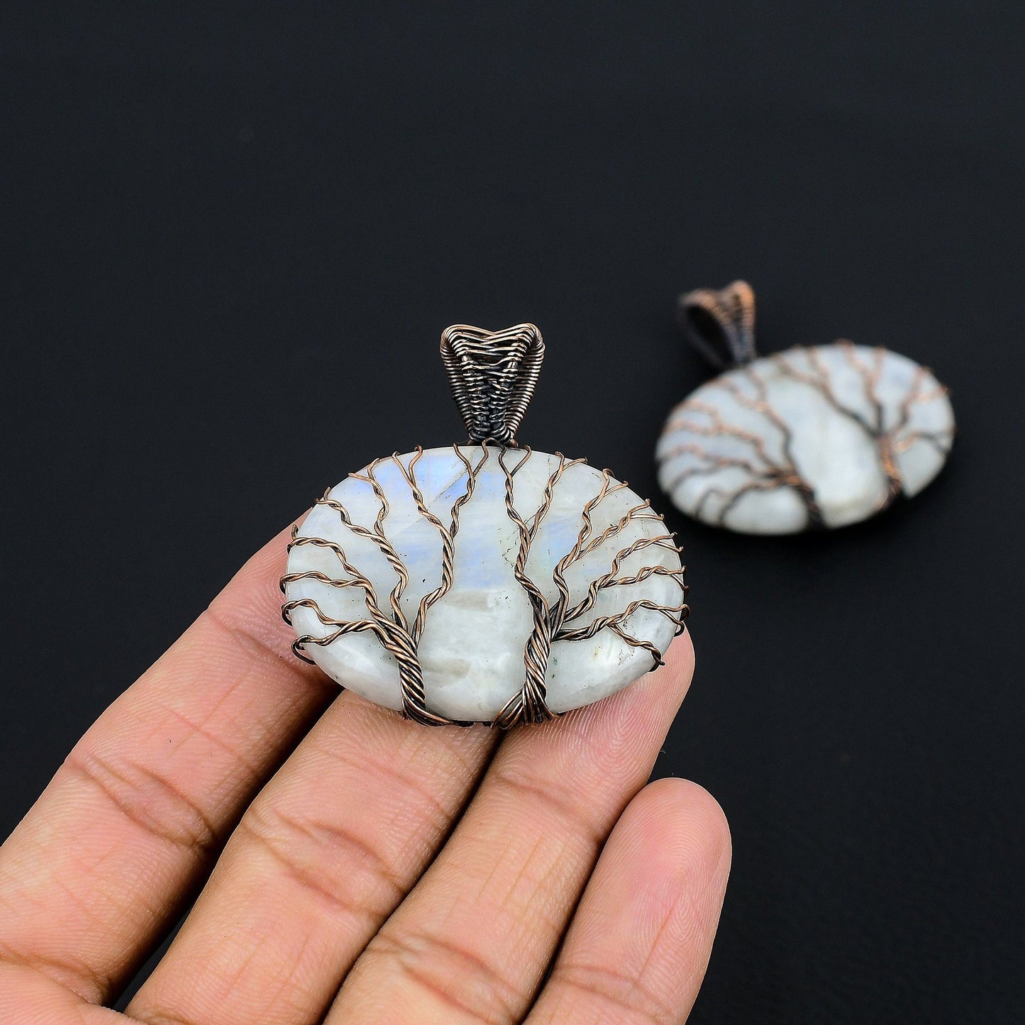 Rainbow Moonstone Gemstone Pendant