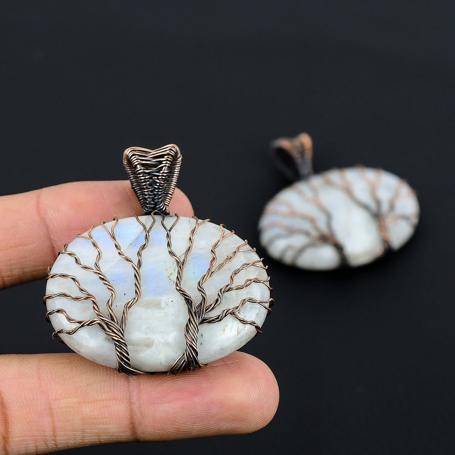 Rainbow Moonstone Gemstone Pendant